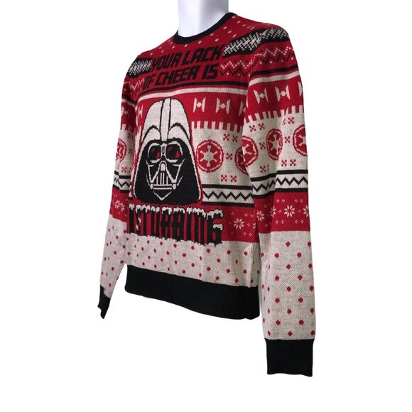 NWT Star Wars Darth Vader Mens S Christmas Sweater Pullover Ugly Party Funny - Picture 5 of 9